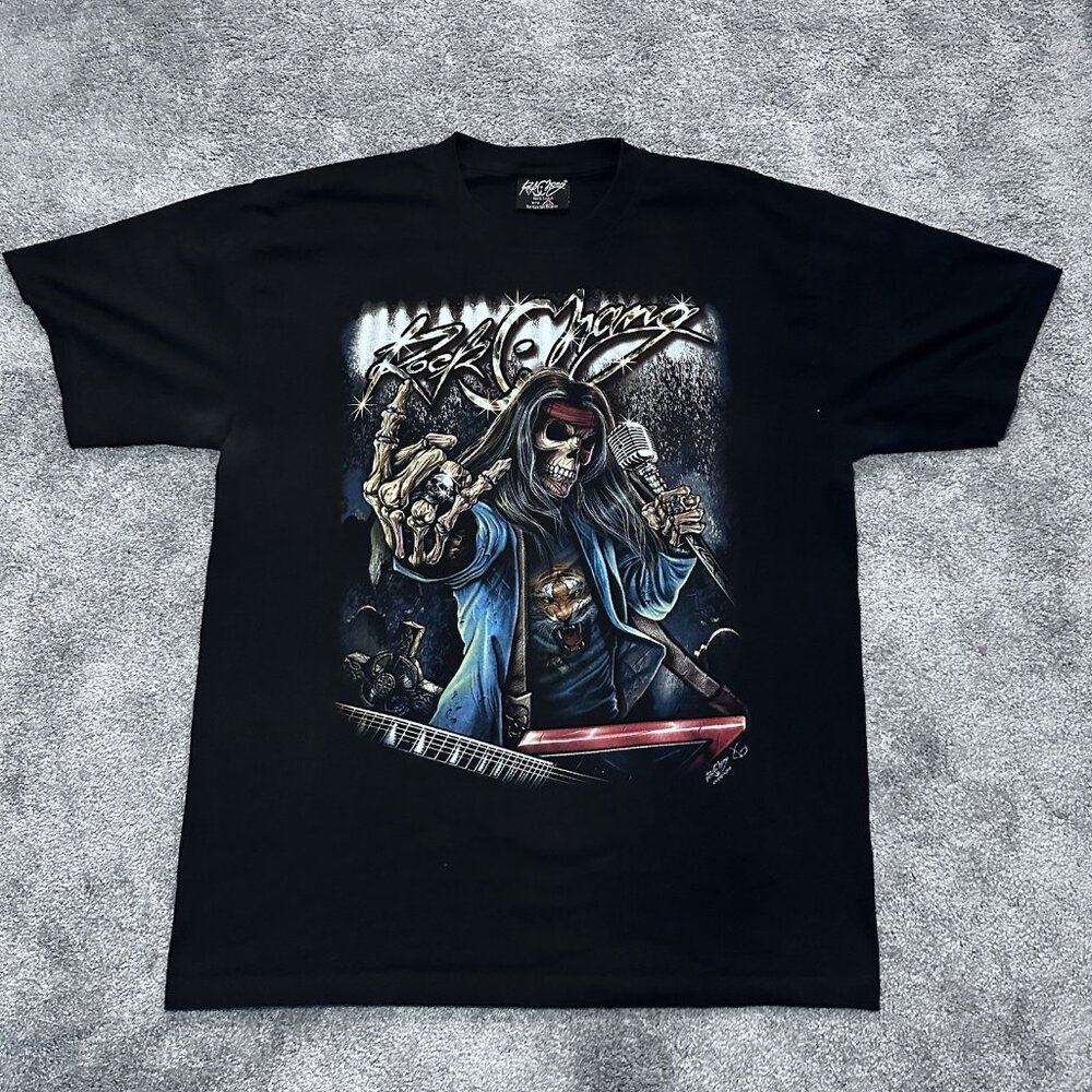 Rock Chang t-shirt Men XL Black Biker Artist Music Chopper Death Grim